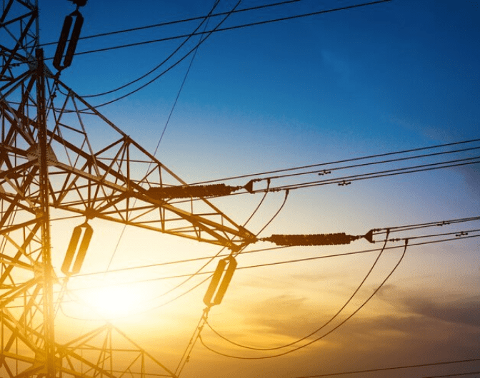 Power lines close up